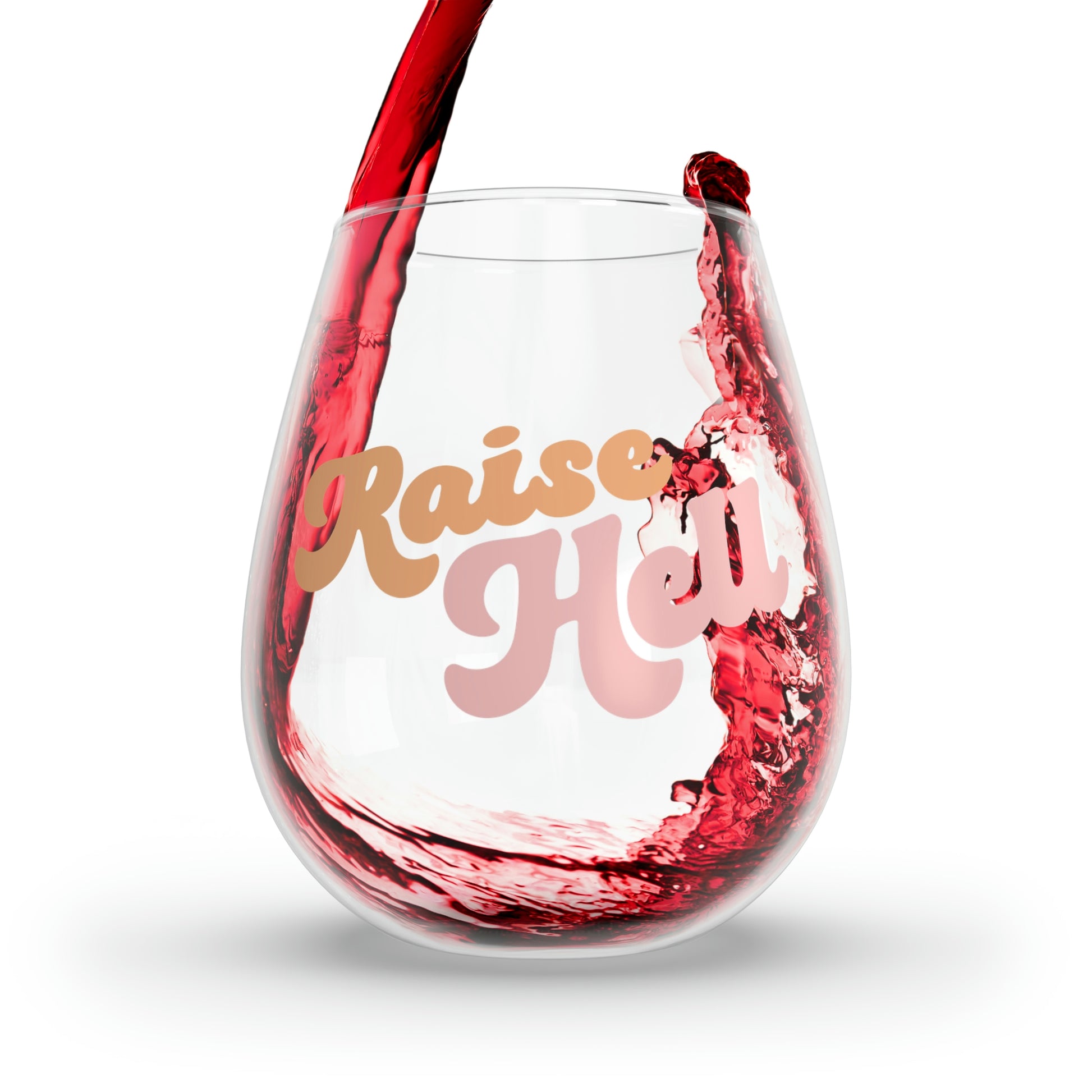 Raise Hell Stemless Wine Glass, 11.75oz - Bad Perfectionist Co.