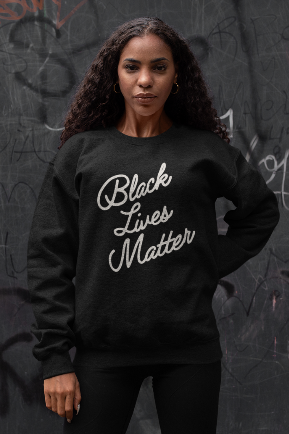 Black Lives Matter Unisex Organic Cotton Sweatshirt - Bad Perfectionist Co.