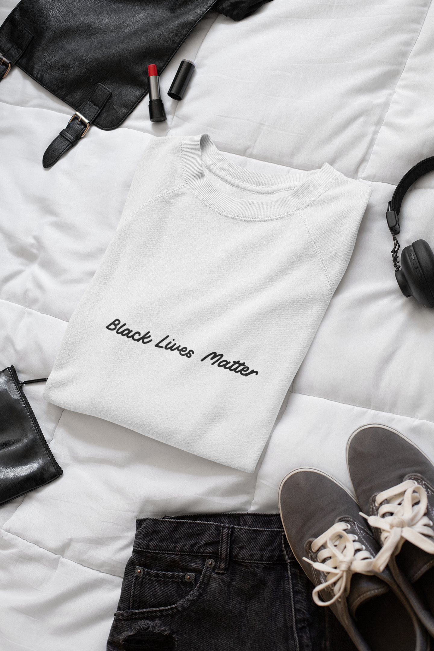 Black Lives Matter organic raglan sweatshirt - Bad Perfectionist Co.