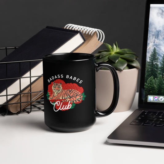 Badass Babes Club Black Glossy Mug - Bad Perfectionist Co.