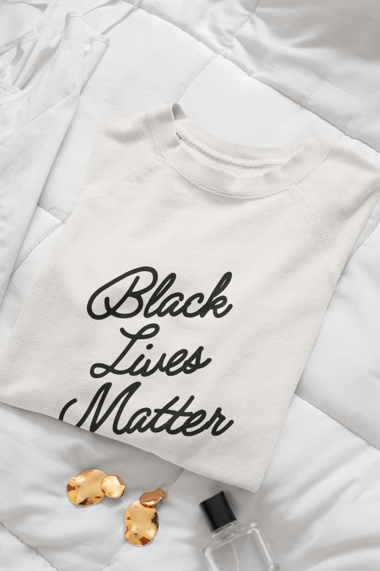 Black Lives Matter Women's Cropped Fleece Pullover - Bad Perfectionist Co.