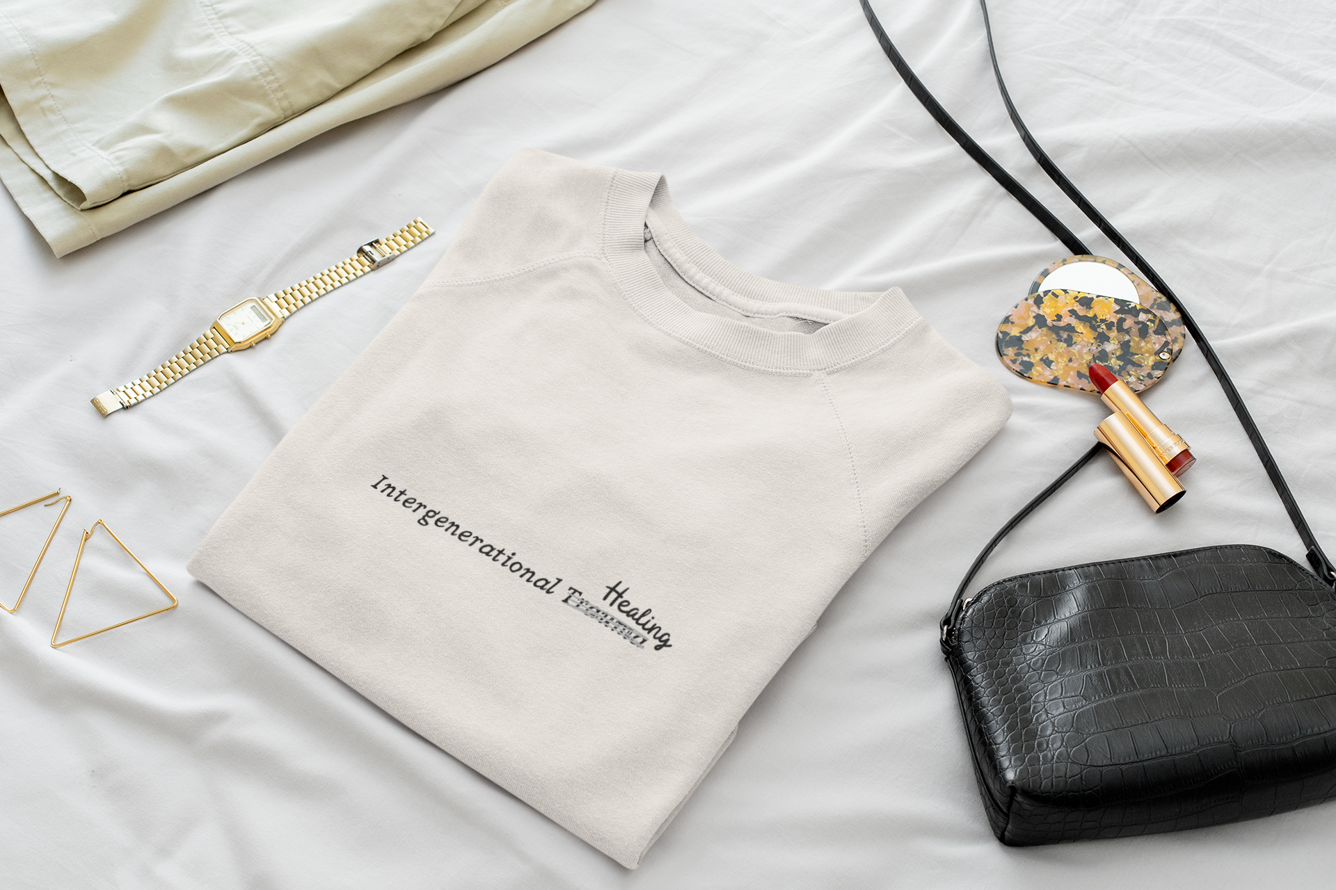 Intergenerational Healing Women's Cropped Fleece Pullover - Bad Perfectionist Co.