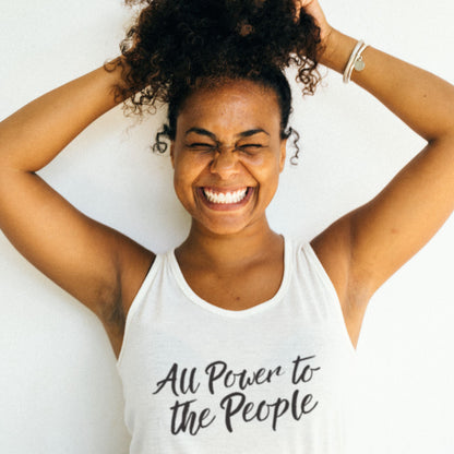 All Power to the People Women’s Racerback Tank Top